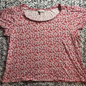 Lucky Brand Cotton and Modal Spring/ Summer Festive Floral Short Sleeve Tee XXL